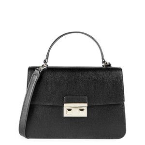 Furla Leather Satchel - BLACK